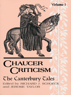 cover image of Chaucer Criticism, Volume 1